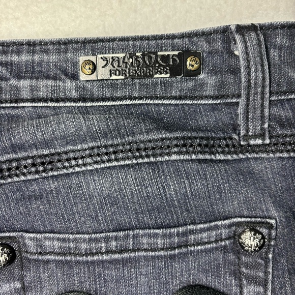 ReRock for Express jeans size 10/30 Skinny EUC dark wash. Deco pockets - Picture 6 of 12